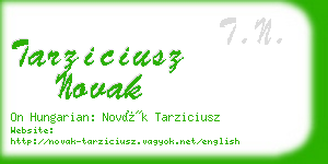 tarziciusz novak business card